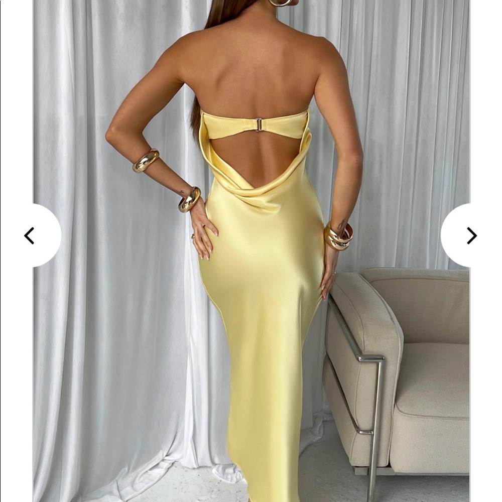 Baby Boo Lemon Yellow Rheanna maxi dress